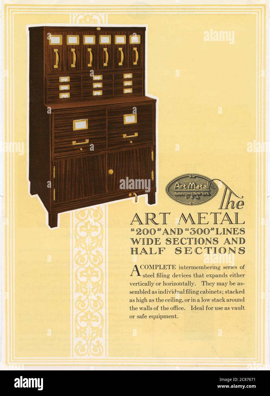 Art Metal Steel Office Equipment, Jamestown, New York, USA Stock Photo