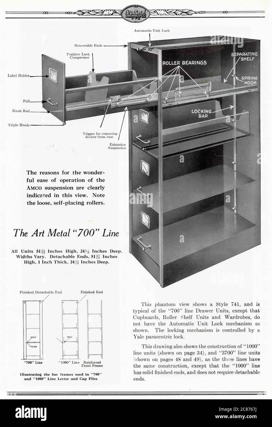Art Metal Steel Office Equipment, Jamestown, New York, USA Stock Photo