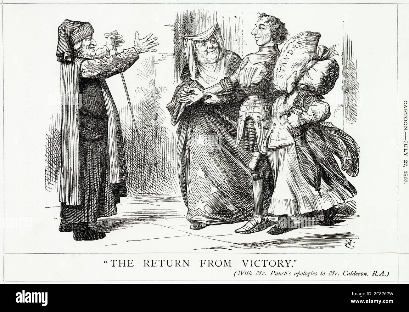 Cartoon, The Return From Victory (Disraeli and Reform) Stock Photo