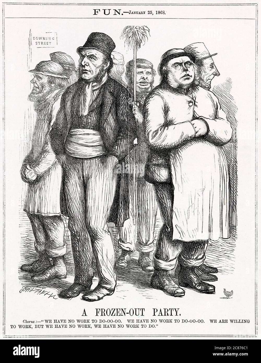 Cartoon, A Frozen-Out Party (Gladstone and Liberals) Stock Photo