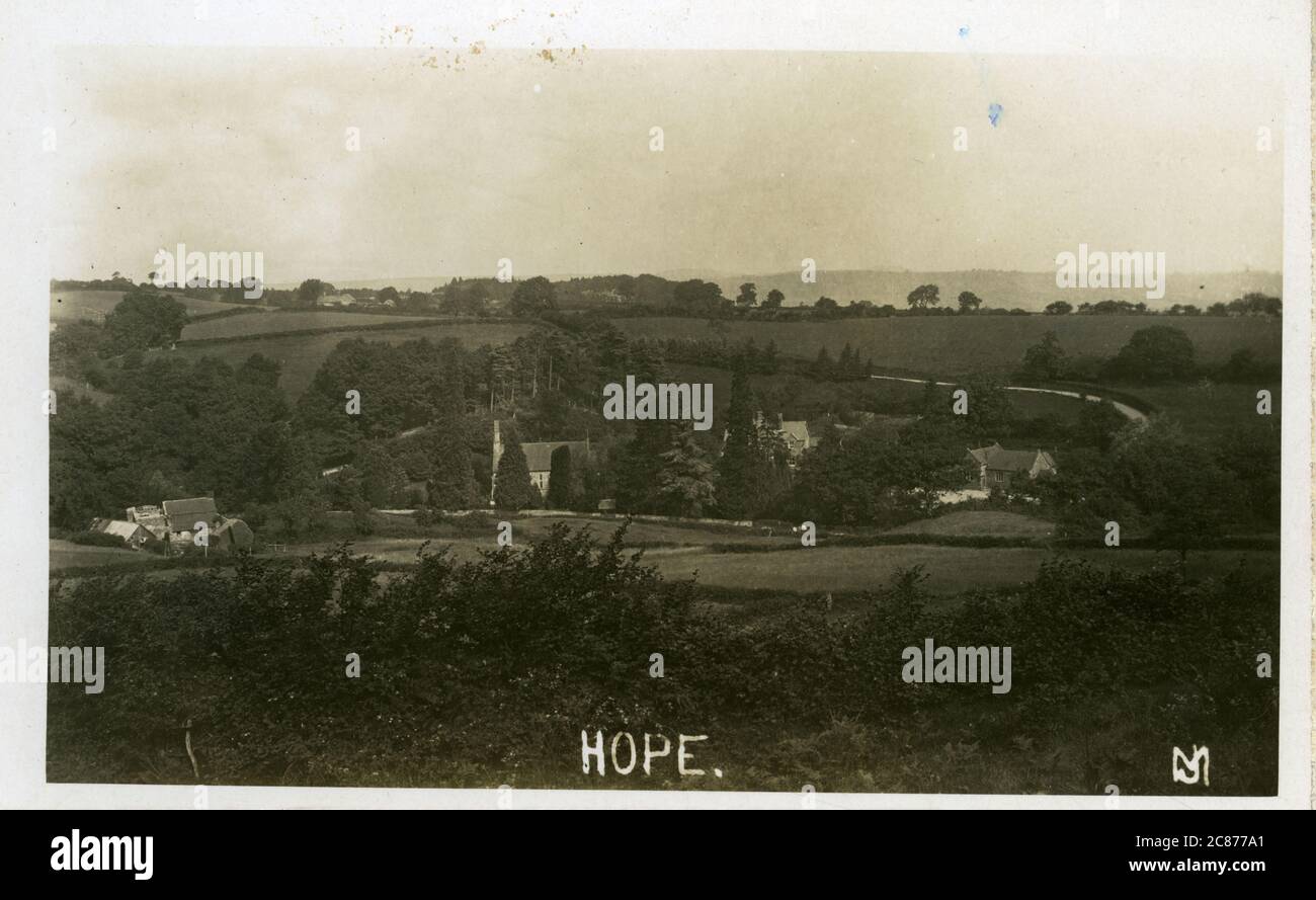 The Village, Hope, Hathersage, Derbyshire, England. Stock Photo