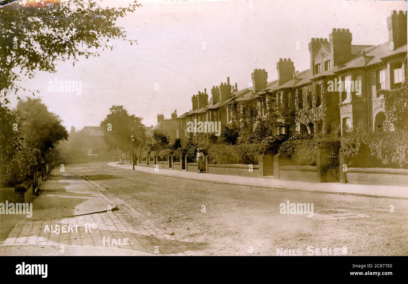 Albert Road, Hale, Altrincham, Cheshire, England Stock Photo Alamy