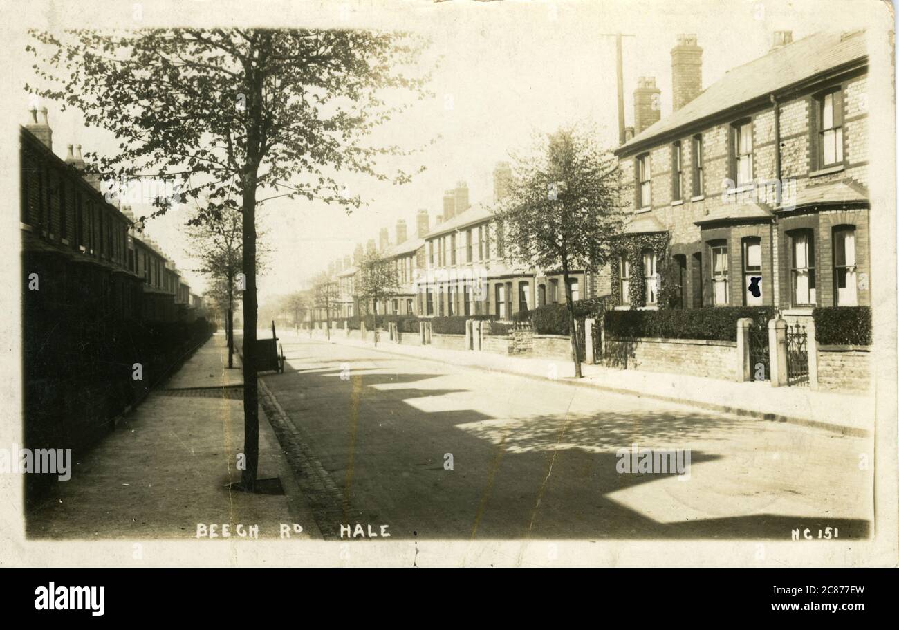 Beech Road, Hale, Altrincham, Cheshire, England Stock Photo Alamy