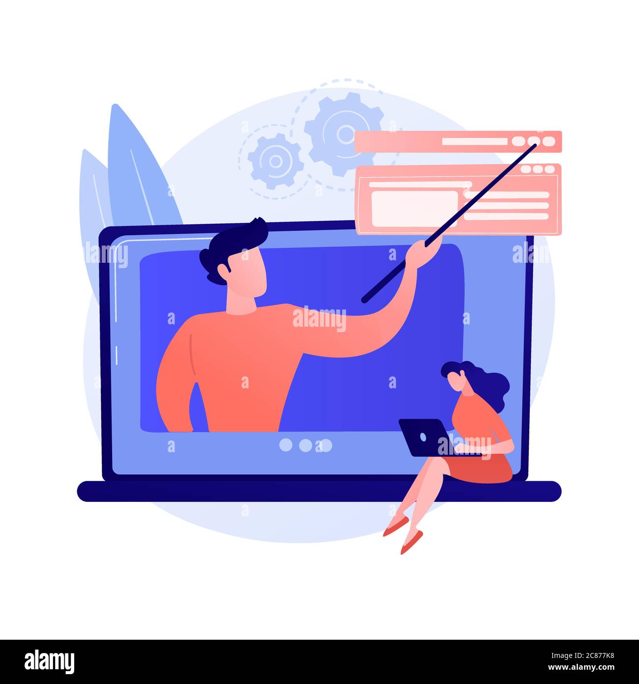 Chemistry online lessons vector concept metaphor Stock Vector Image ...