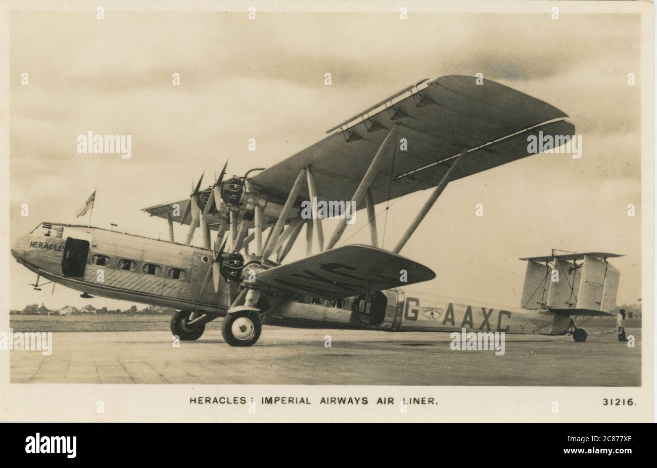 Handley Page Biplane (Heracles - Imperial Airways), Britain. Stock Photo