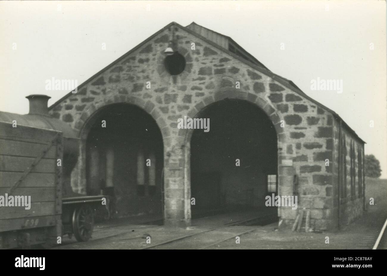 Railway Engine Shed, Tain, Ross & Cromarty, Scotland.     Date: 1960s Stock Photo