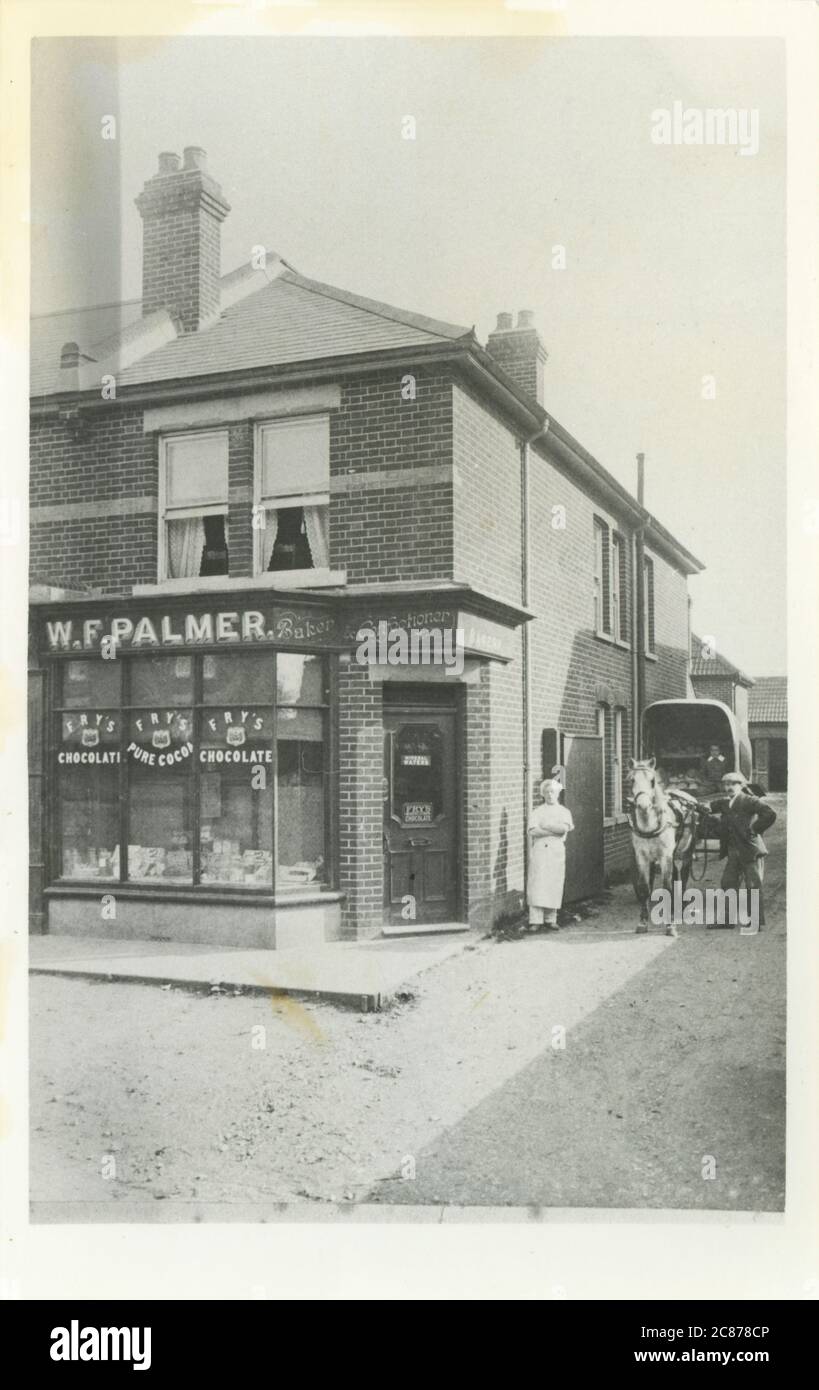 WF Palmer Baker's Shop (Showing baker's delivery cart), Beaconsfield