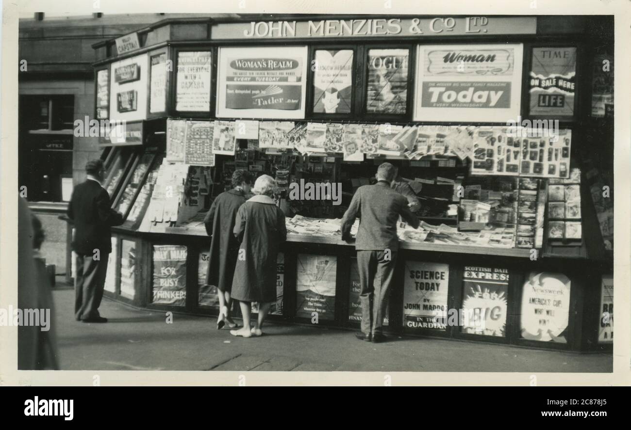 John Menzies Newsagent's Shop Stand Stock Photo Alamy