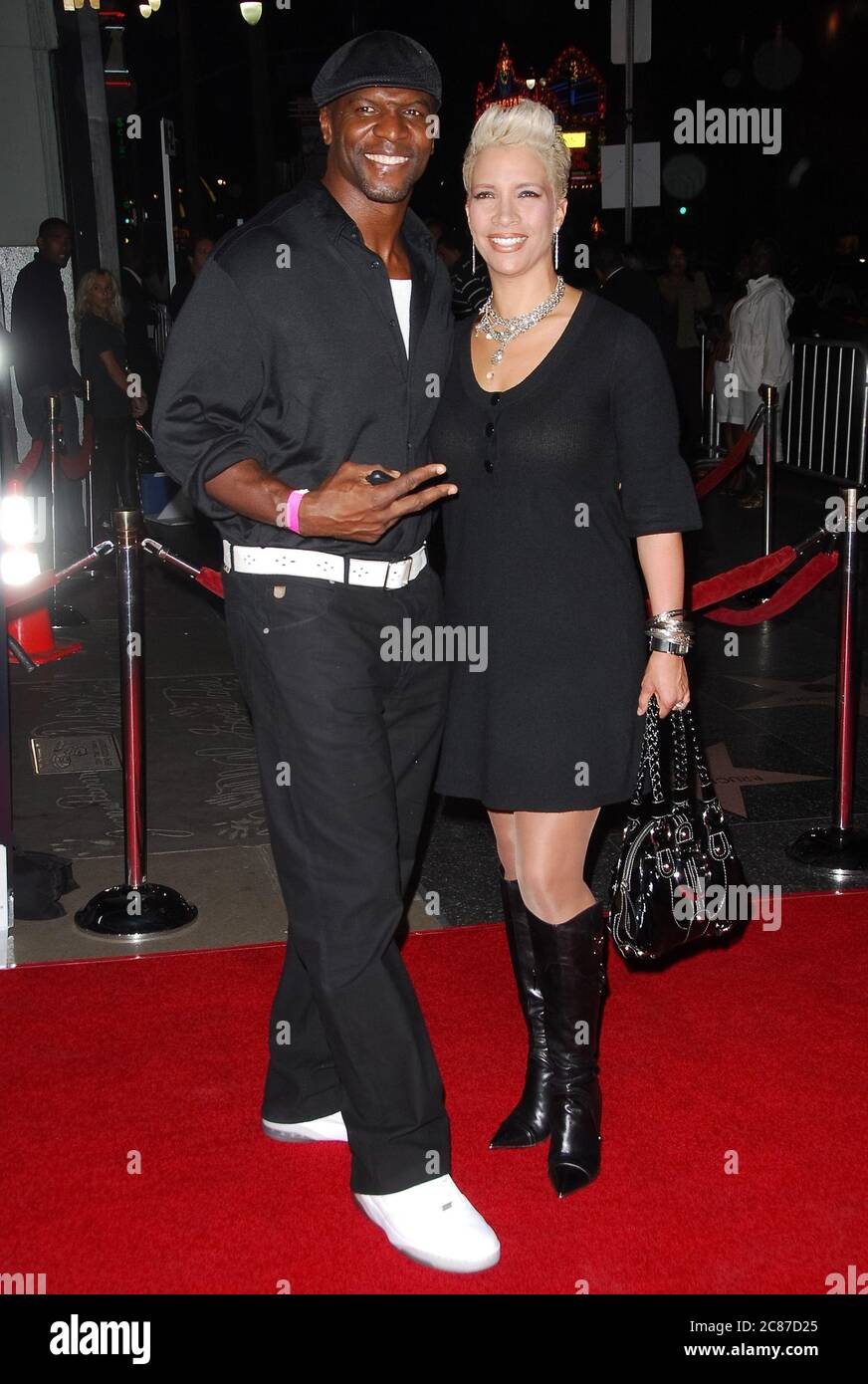 Terry Crews and Wife Rebecca at the Premiere of 'Somebody Help Me' held at the Grauman's Chinese Theater in Hollywood, CA. The event took place on Thursday, October25, 2007. Photo by: SBM / PictureLux- File Reference # 34006-9016SBMPLX Stock Photo