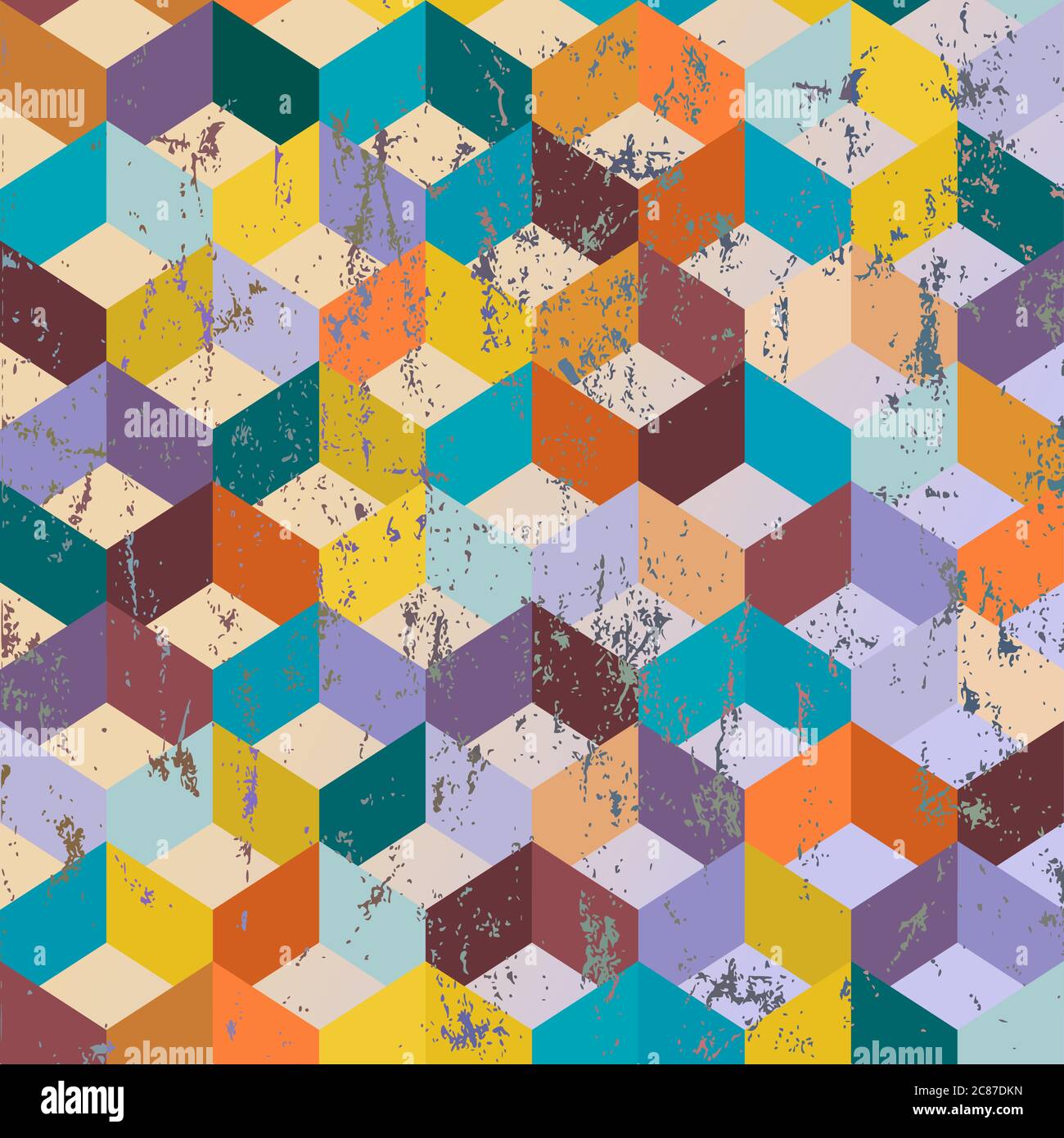 abstract geometric background, seamless zigzag pattern, grungy Stock Vector