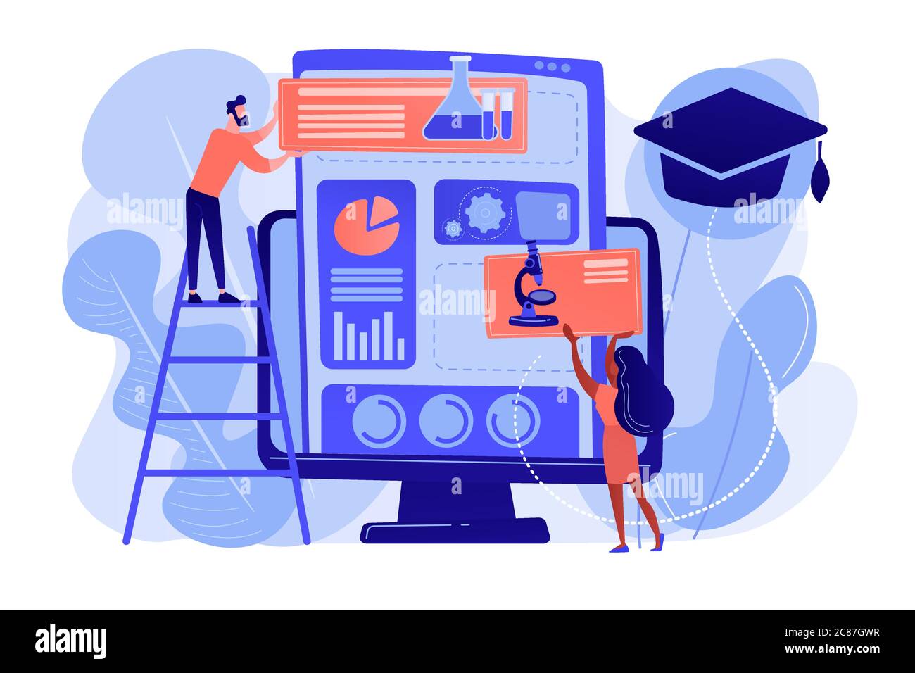 Learning management system concept vector illustration Stock Vector ...