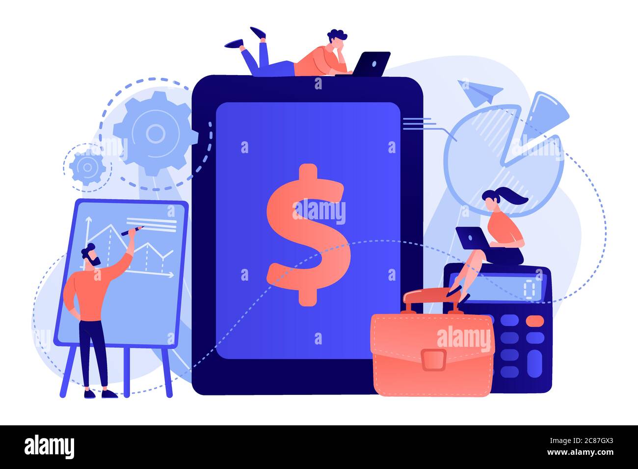 Enterprise accounting concept vector illustration Stock Vector Image