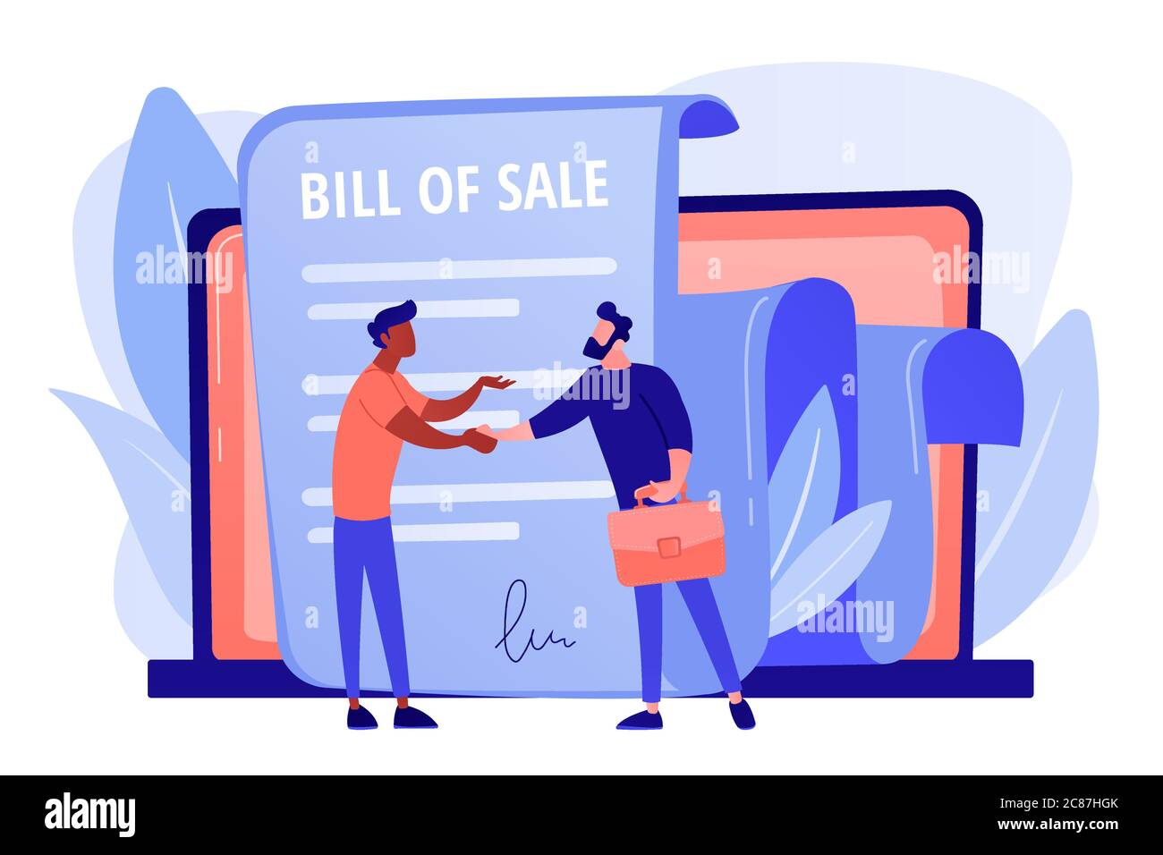 Bill of sale concept vector illustration stock vector image art alamy