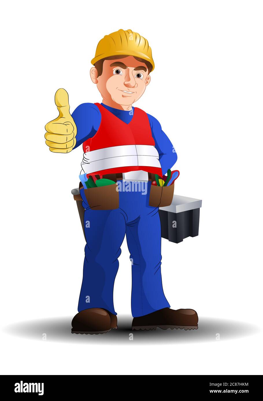 illustration of the construction workers safety for occupational awareness  events poster Stock Photo - Alamy