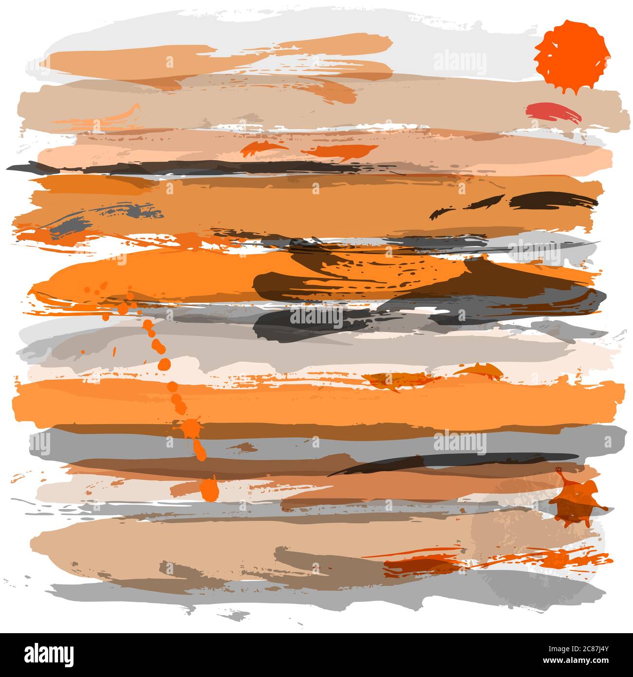 abstract background, with paint strokes and splashes Stock Vector