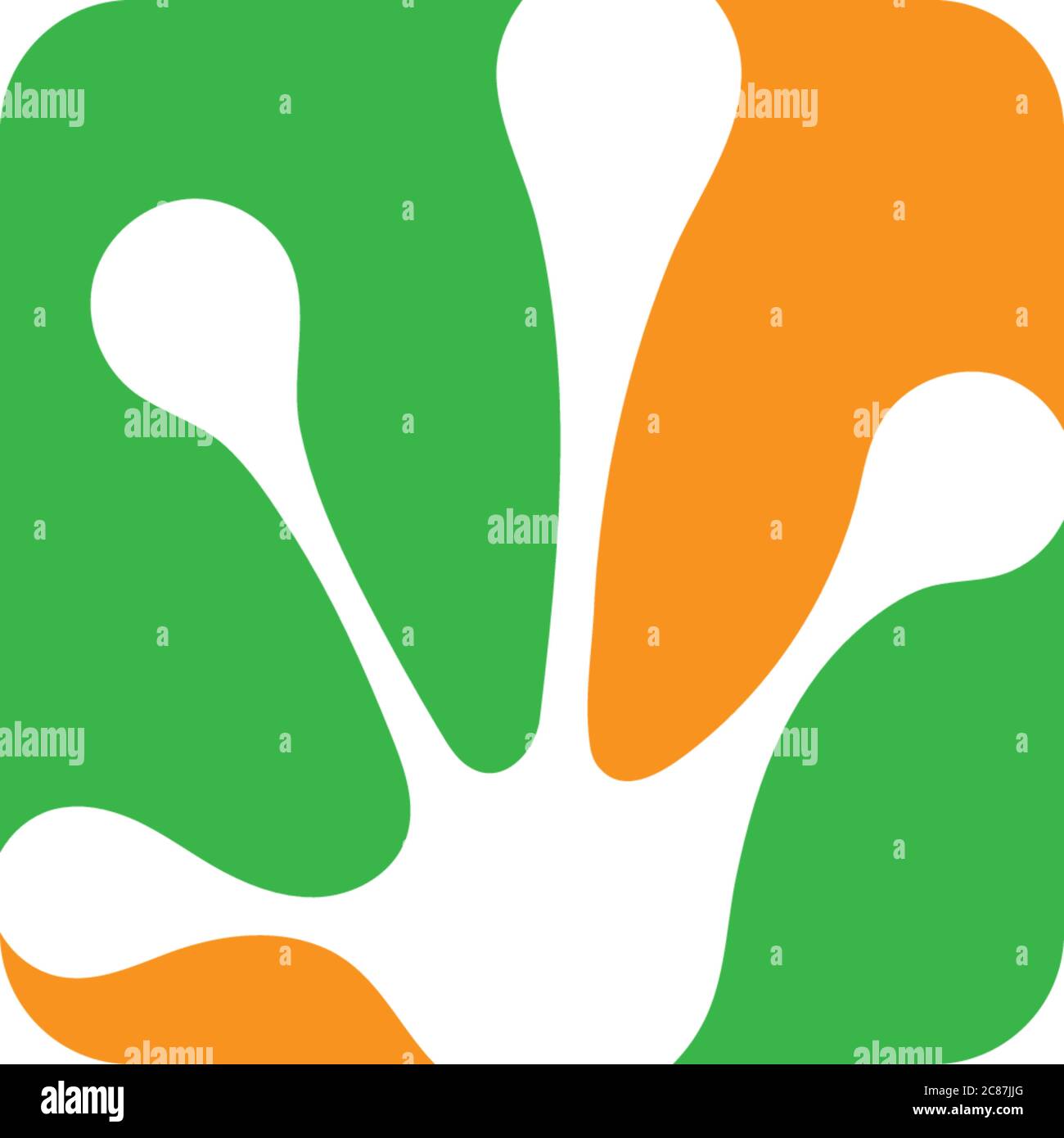 Hand frog print logo icon vector template Stock Vector