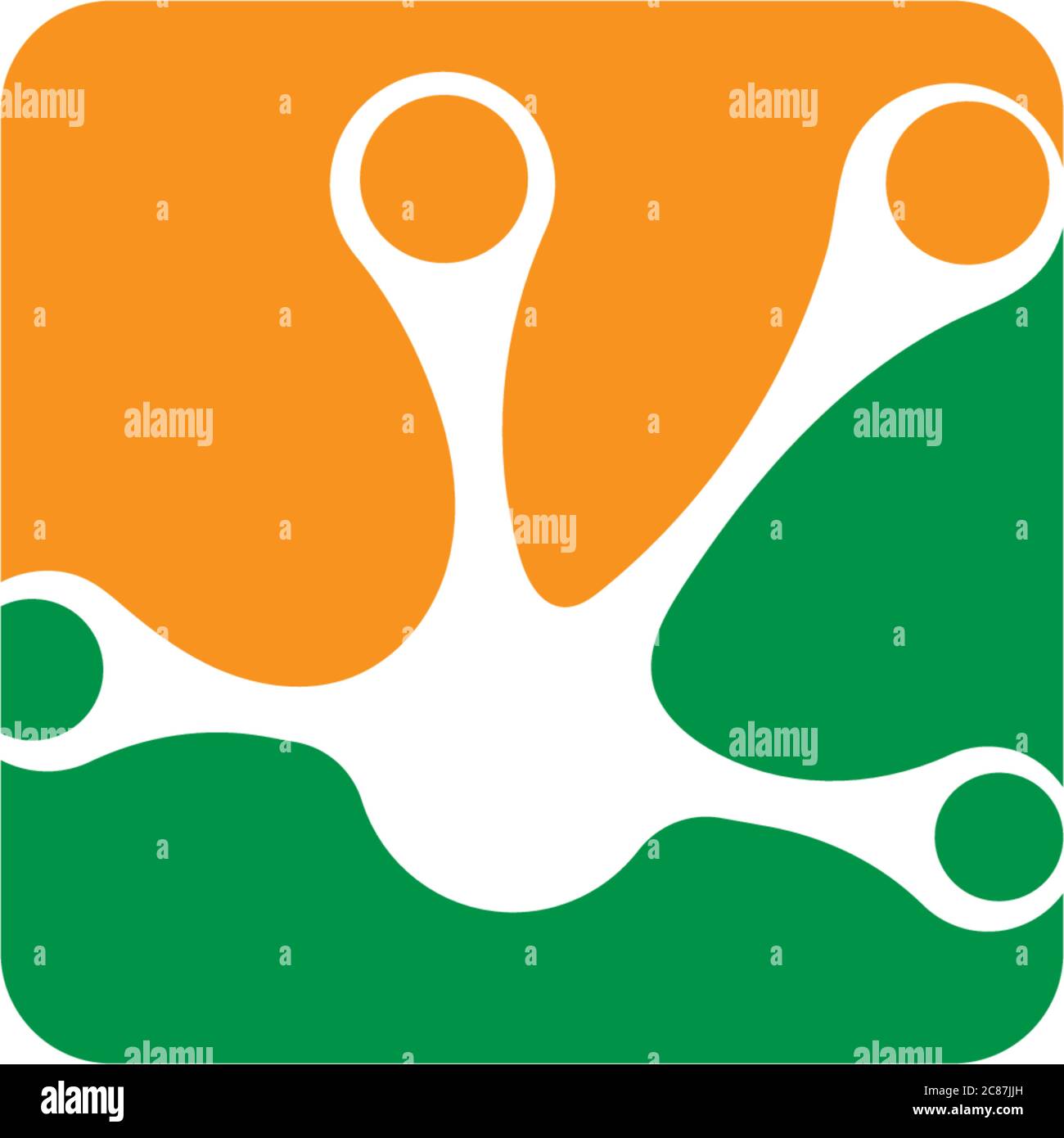 Hand frog print logo icon vector template Stock Vector