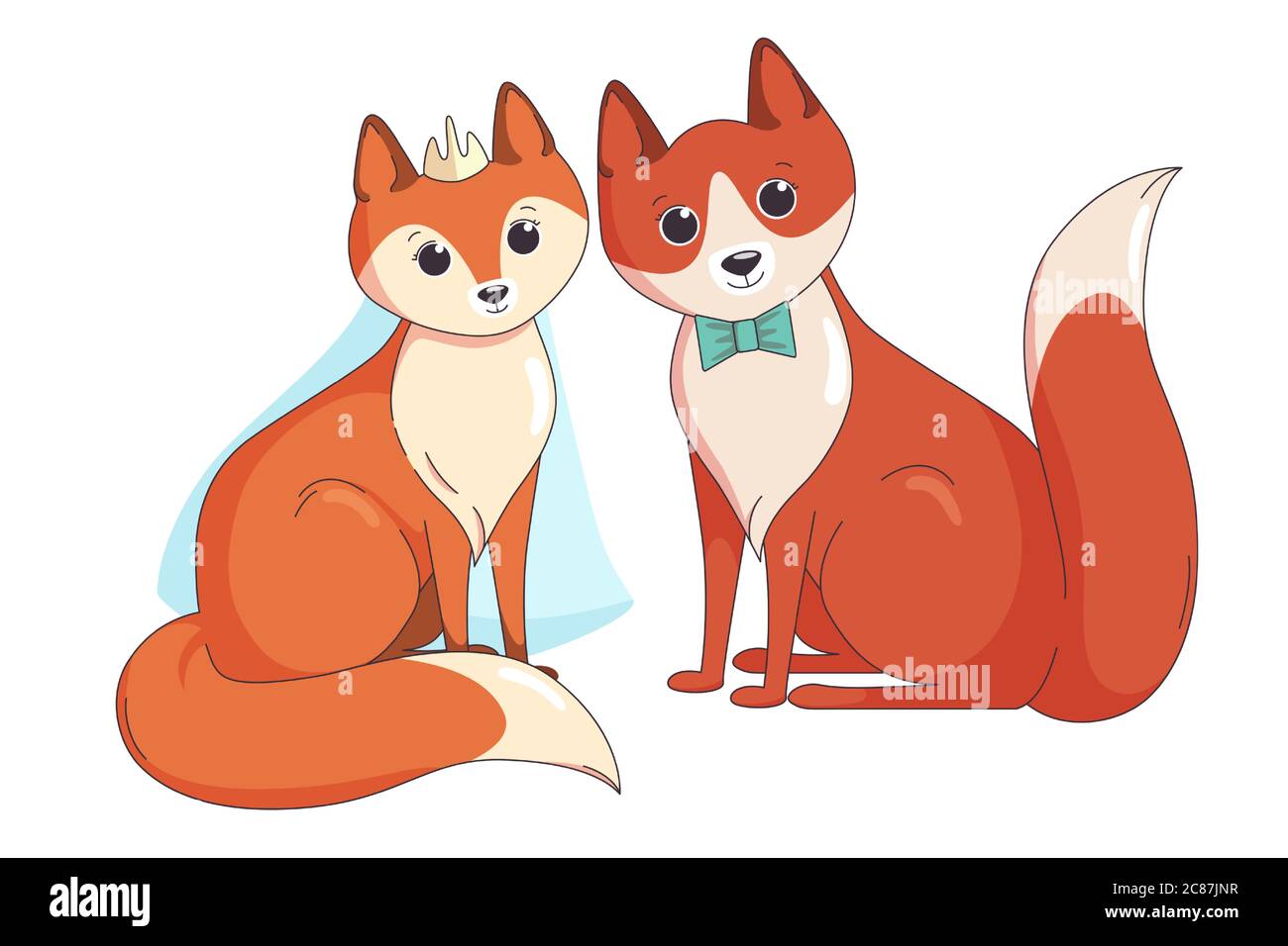Male and female foxes ready for wedding. Vector illustration in cute cartoon style Stock Vector Image & Art - Alamy Male and female foxes ready for wedding. Vector illustration in cute cartoon style Stock Vector Image & Art - Alamy