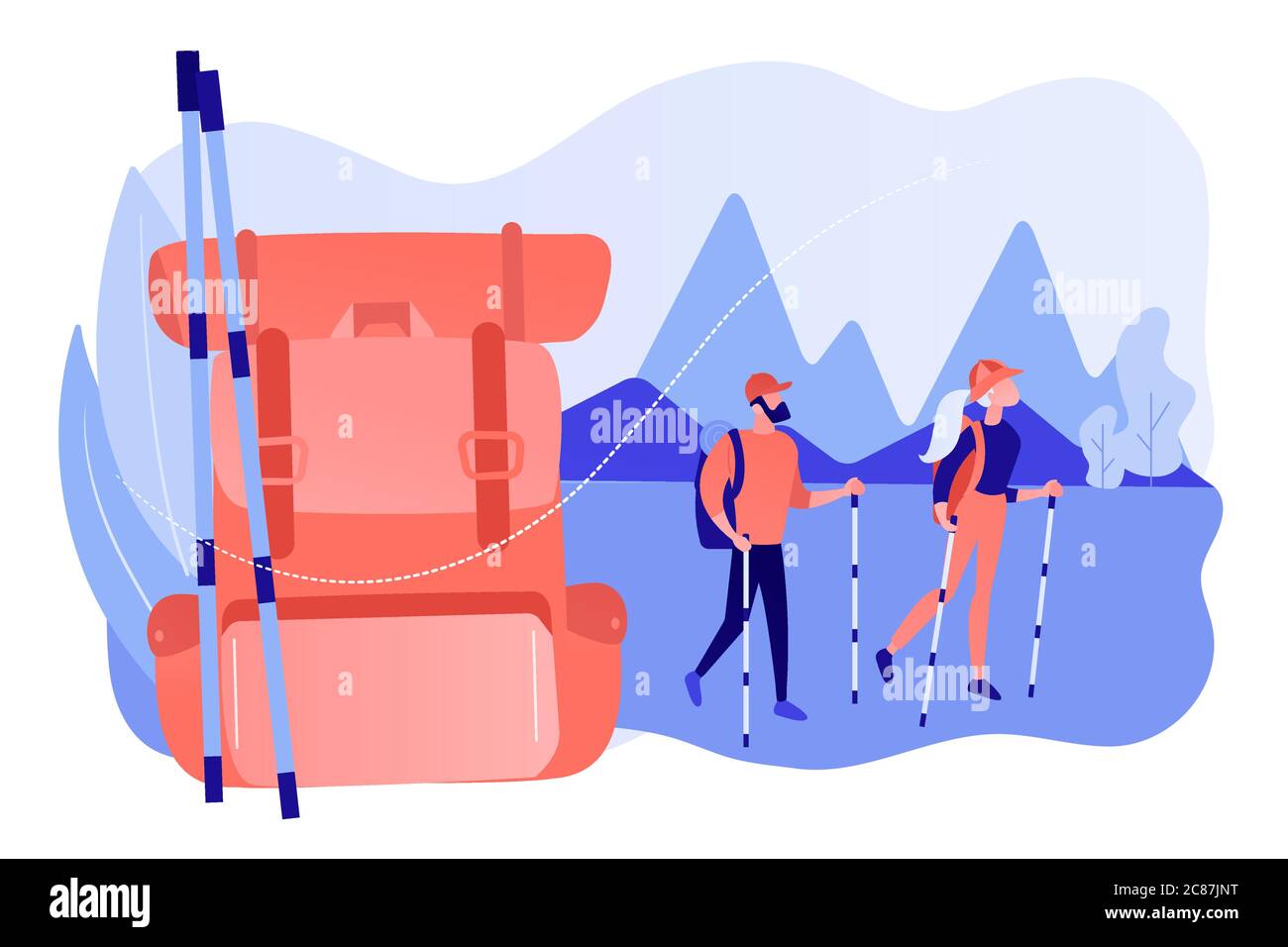 Summer hiking concept vector illustration Stock Vector Image & Art - Alamy
