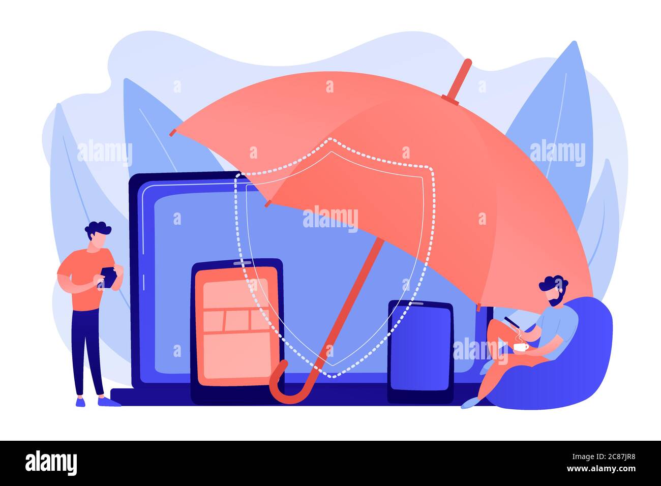 Electronic device insurance concept vector illustration Stock Vector