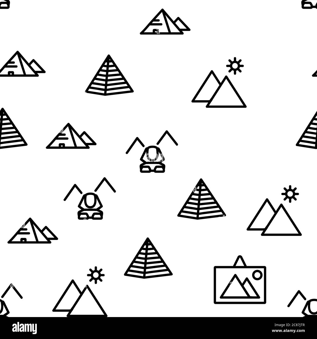 Pyramid Attraction Vector Seamless Pattern Stock Vector Image & Art - Alamy