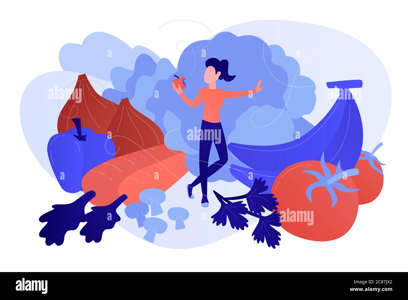 Raw veganism concept vector illustration Stock Vector Image & Art - Alamy