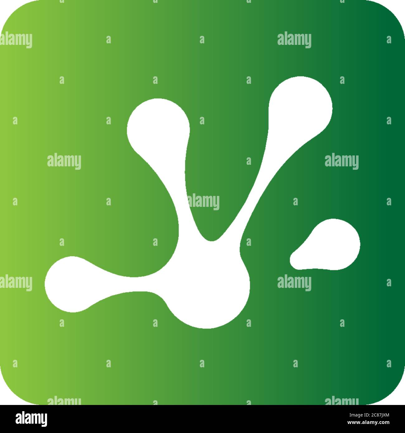 Hand frog print logo icon vector template Stock Vector
