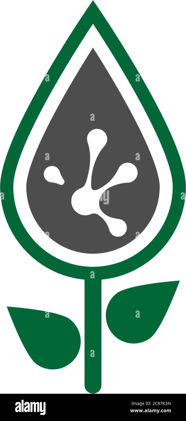 Hand frog print logo, tree icon vector template Stock Vector