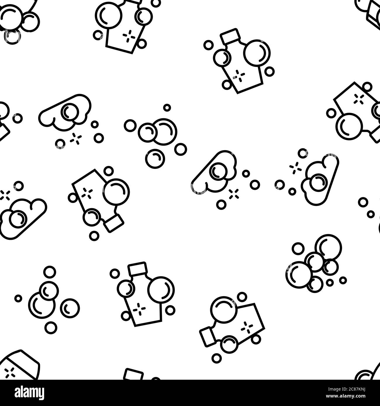 Soap Bubbles And Foam Vector Seamless Pattern Stock Vector Image & Art ...