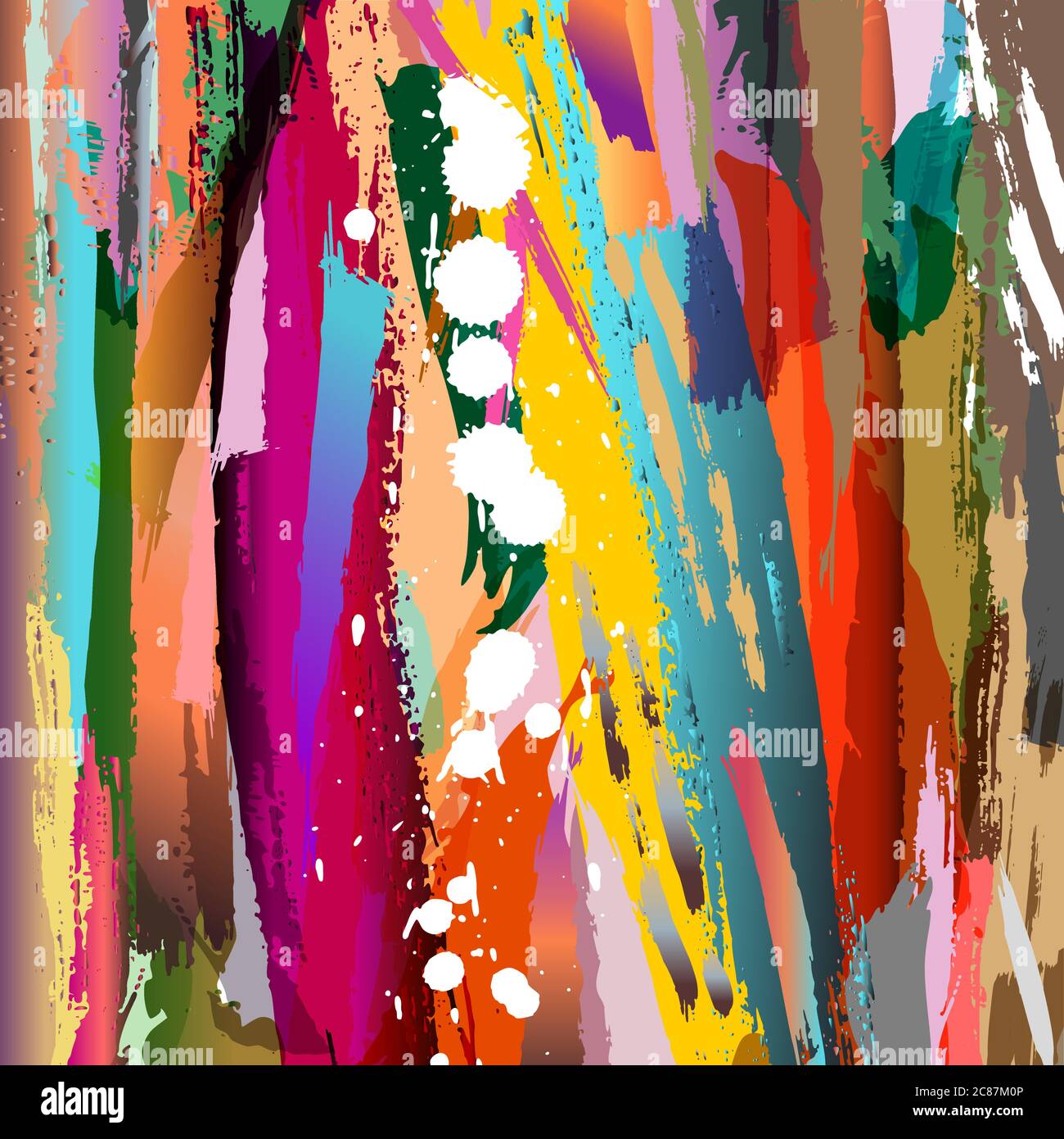 abstract background composition, with paint strokes and splashes Stock Vector