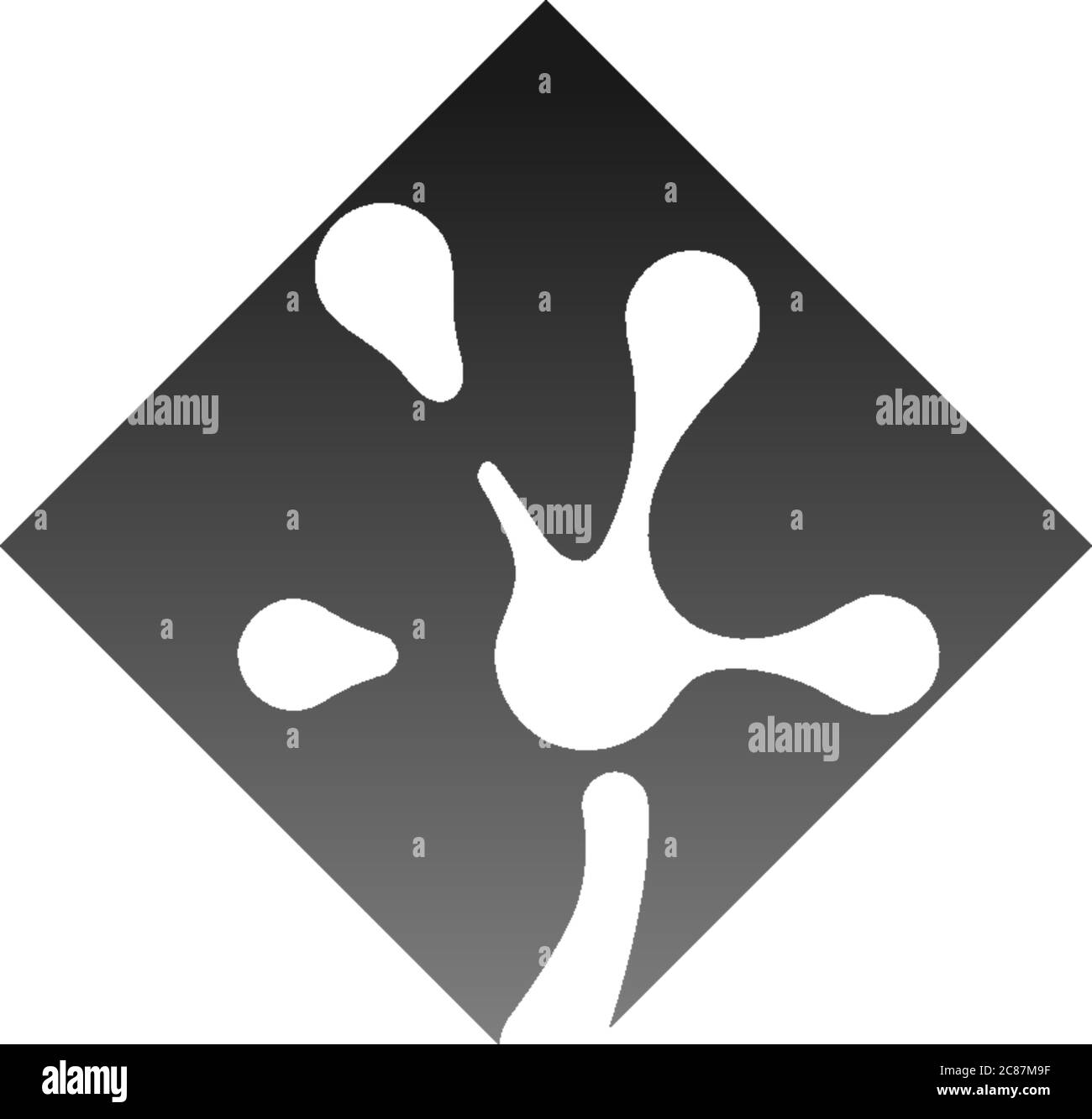 Hand frog print logo icon vector template Stock Vector Image & Art - Alamy