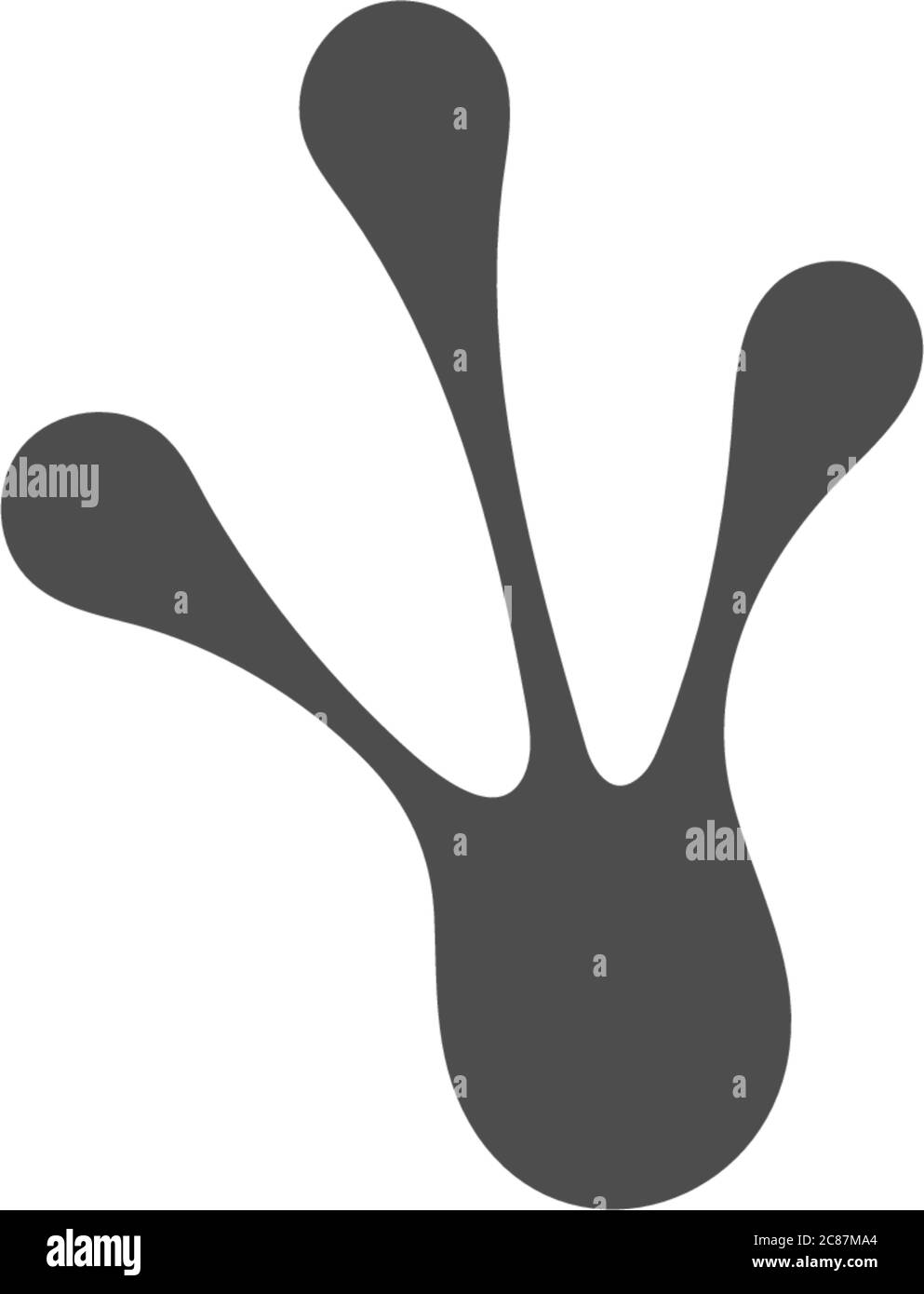 Hand frog print logo icon vector template Stock Vector Image & Art - Alamy