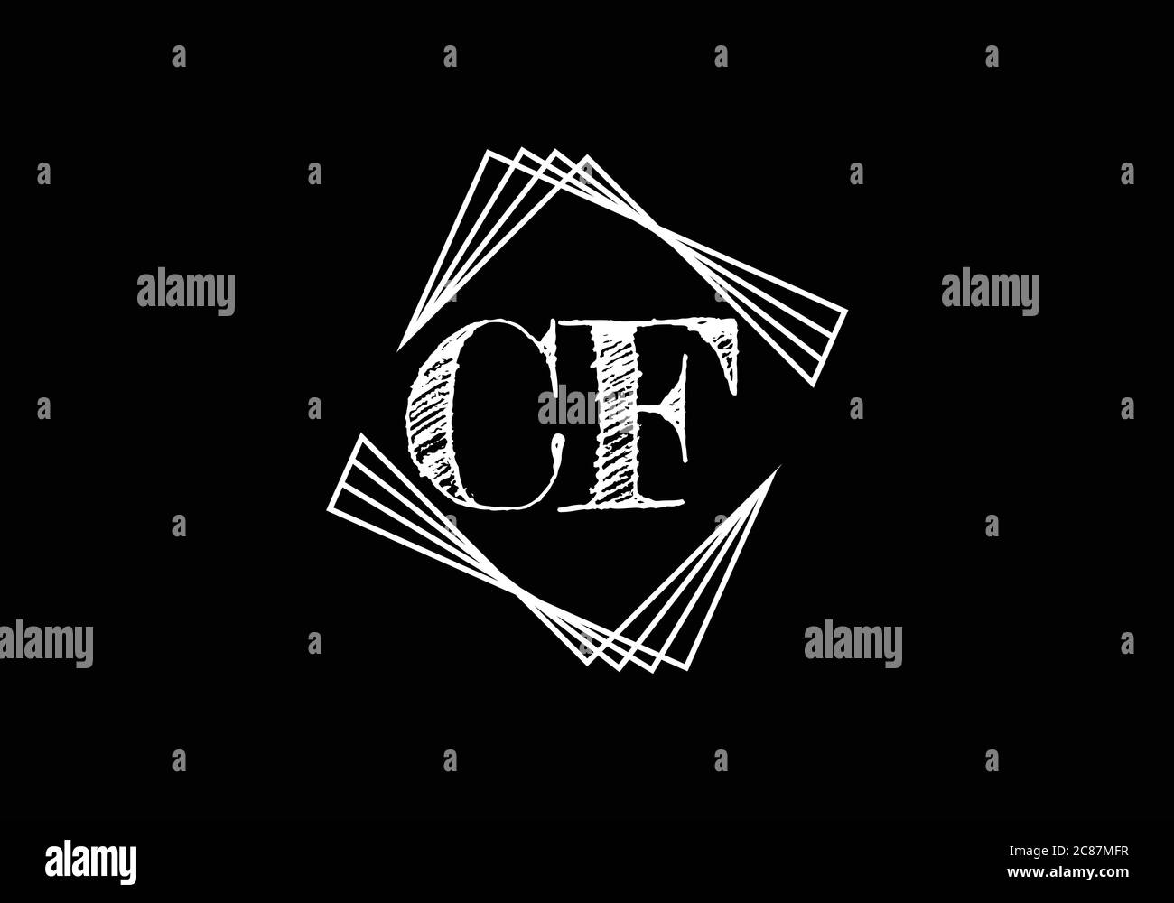 Letter f c logo Black and White Stock Photos & Images - Alamy