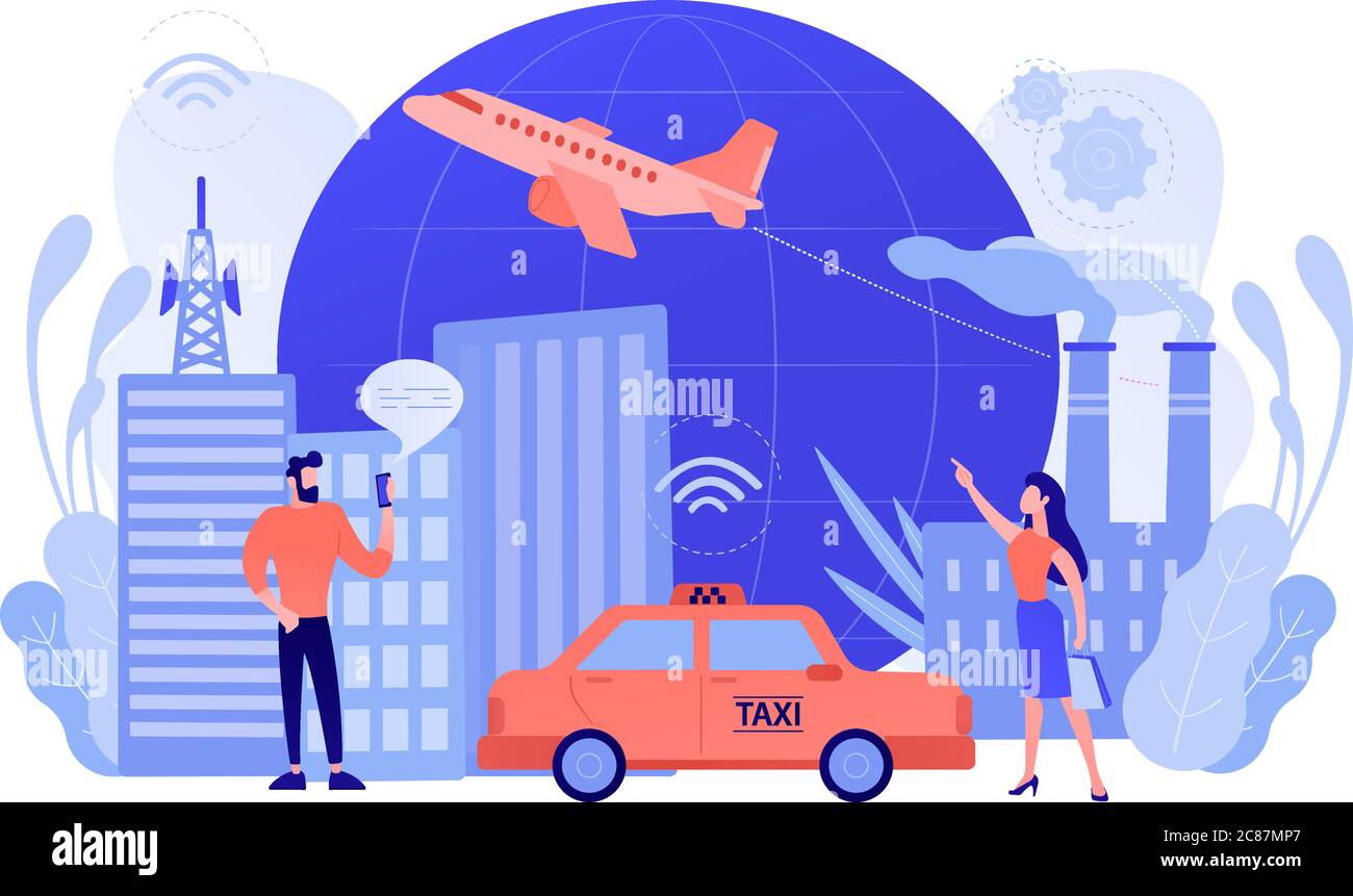Global internet of things smart city concept vector illustration Stock ...