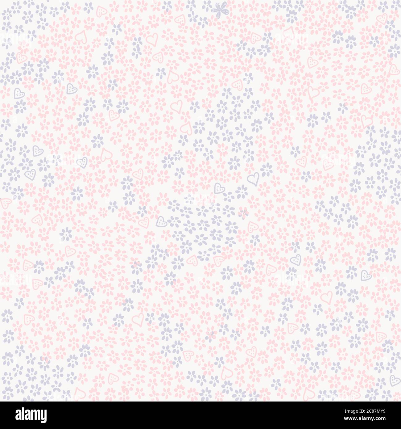 vector floral seamless pattern with flowers Stock Vector