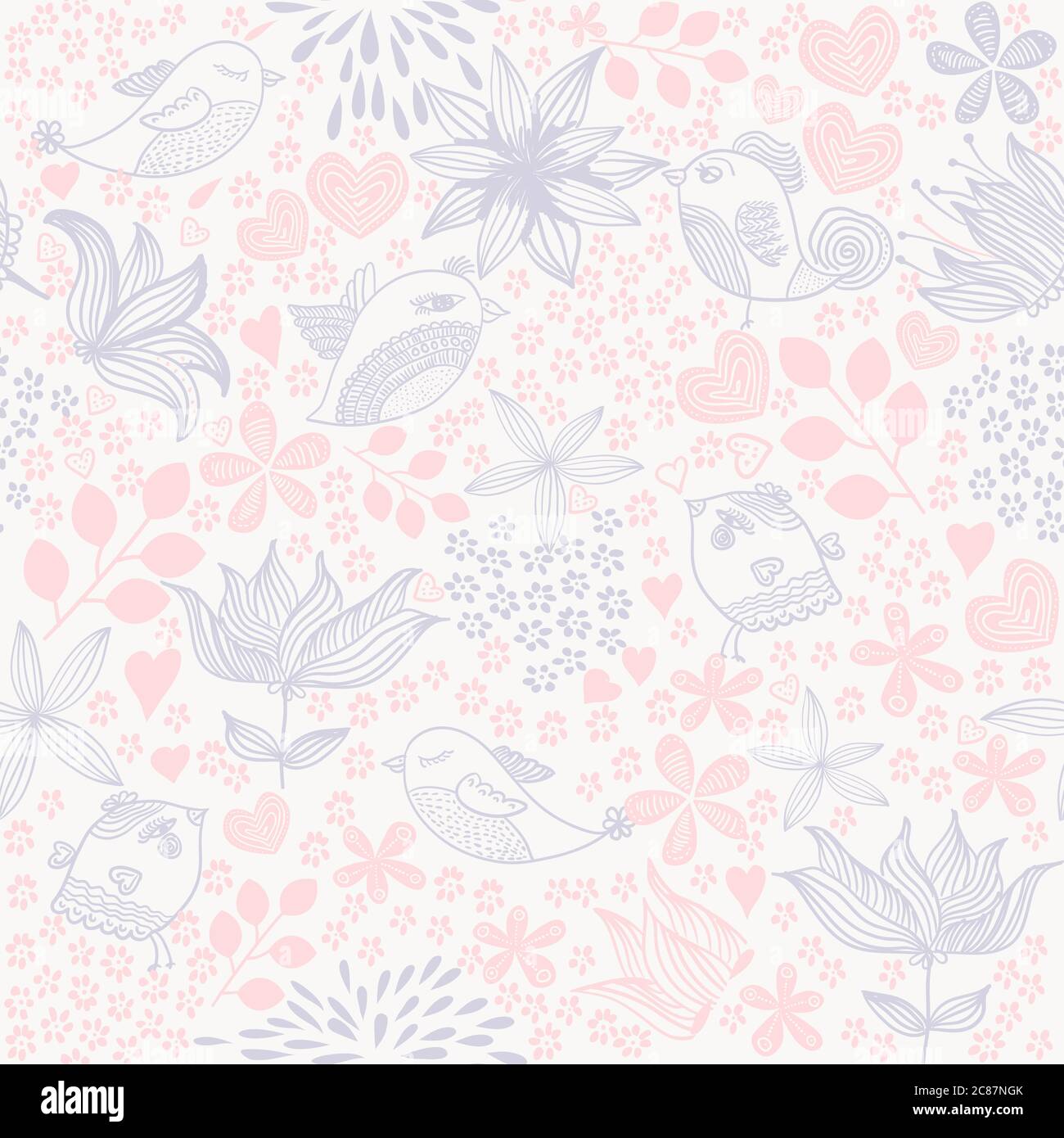 vector floral seamless pattern with flowers Stock Vector Image & Art ...
