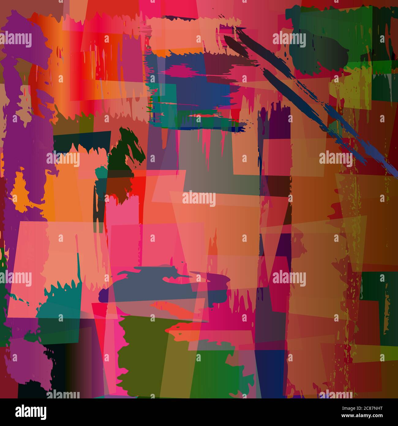 abstract geometric background composition, with strokes and splashes Stock Vector