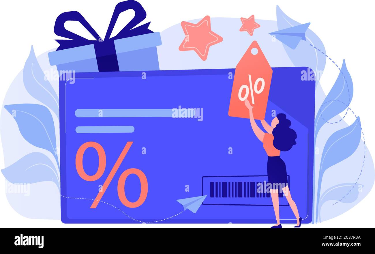 Discount and loyalty card concept vector illustration Stock Vector