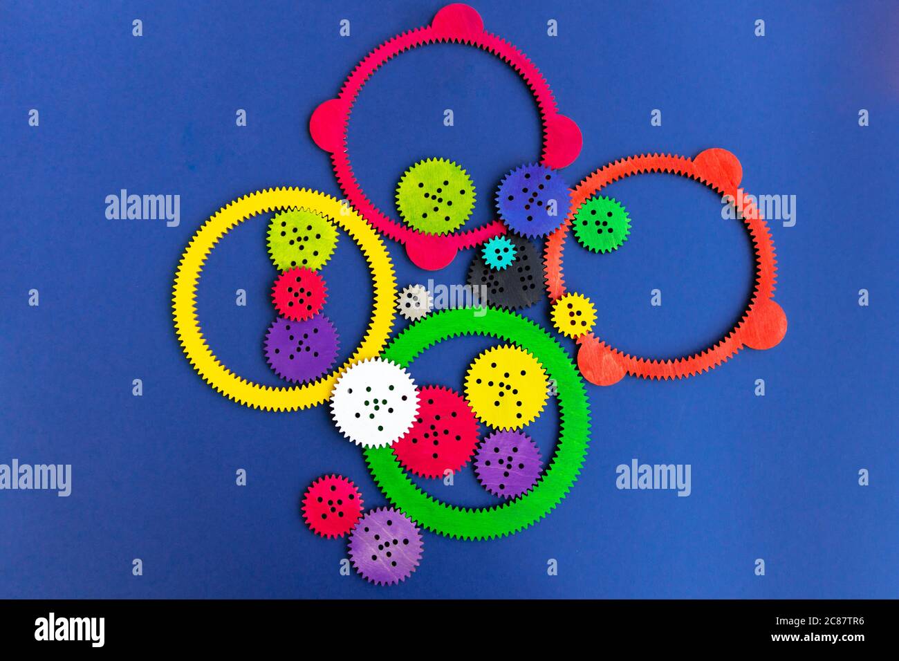 Colored Patterns Like Spirograph Drawings Isolated Vector