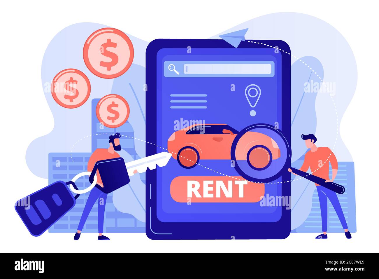 Rental car service concept vector illustration Stock Vector Image & Art ...