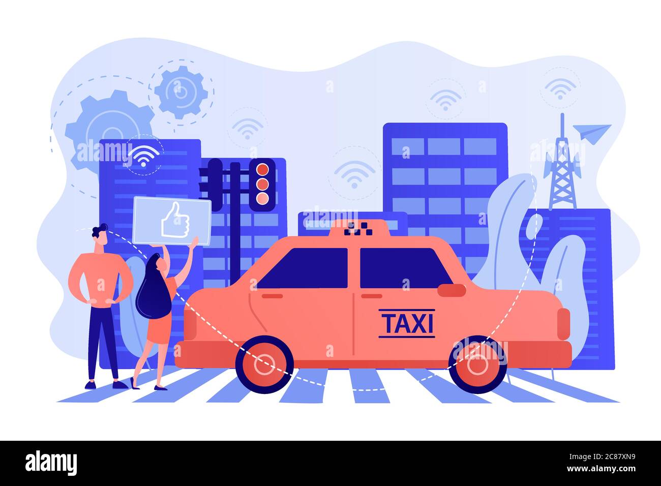Intelligent transportation system concept vector illustration Stock ...