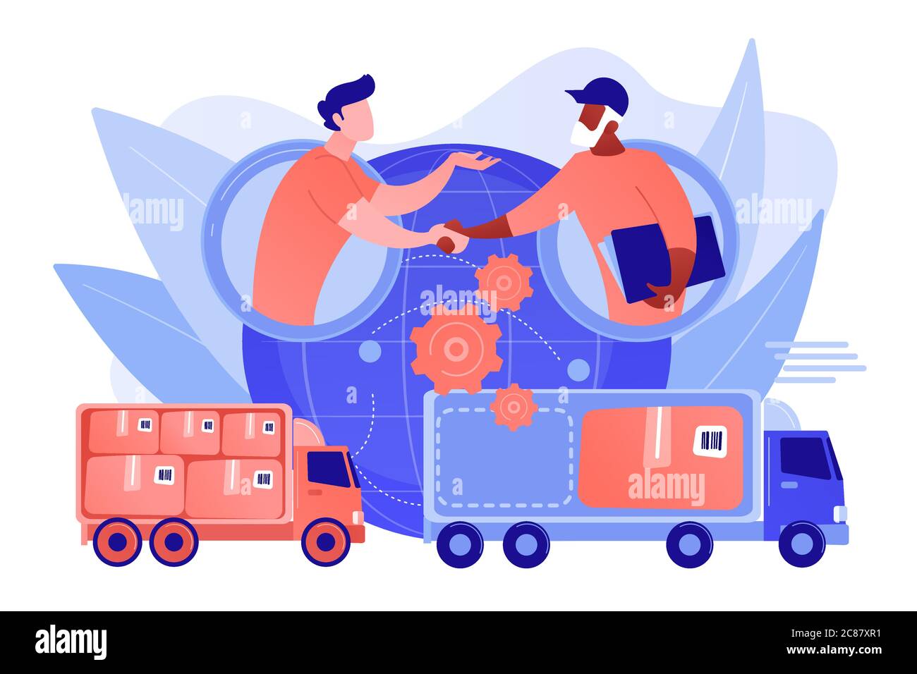 Collaborative logistics concept vector illustration Stock Vector Image
