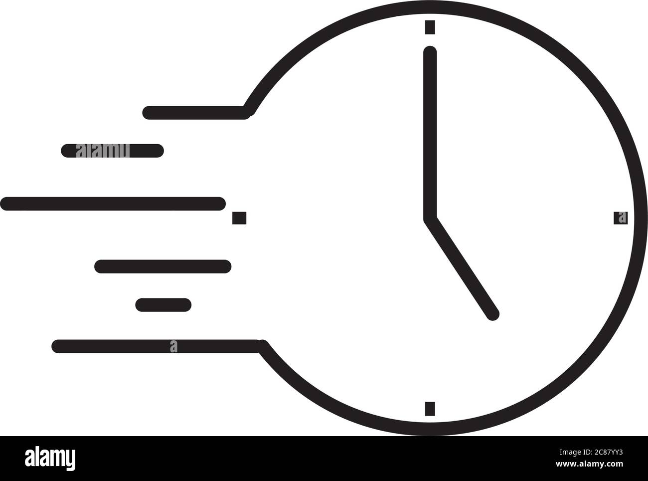 clock fast icon over white background, line style, vector illustration Stock Vector Image & Art