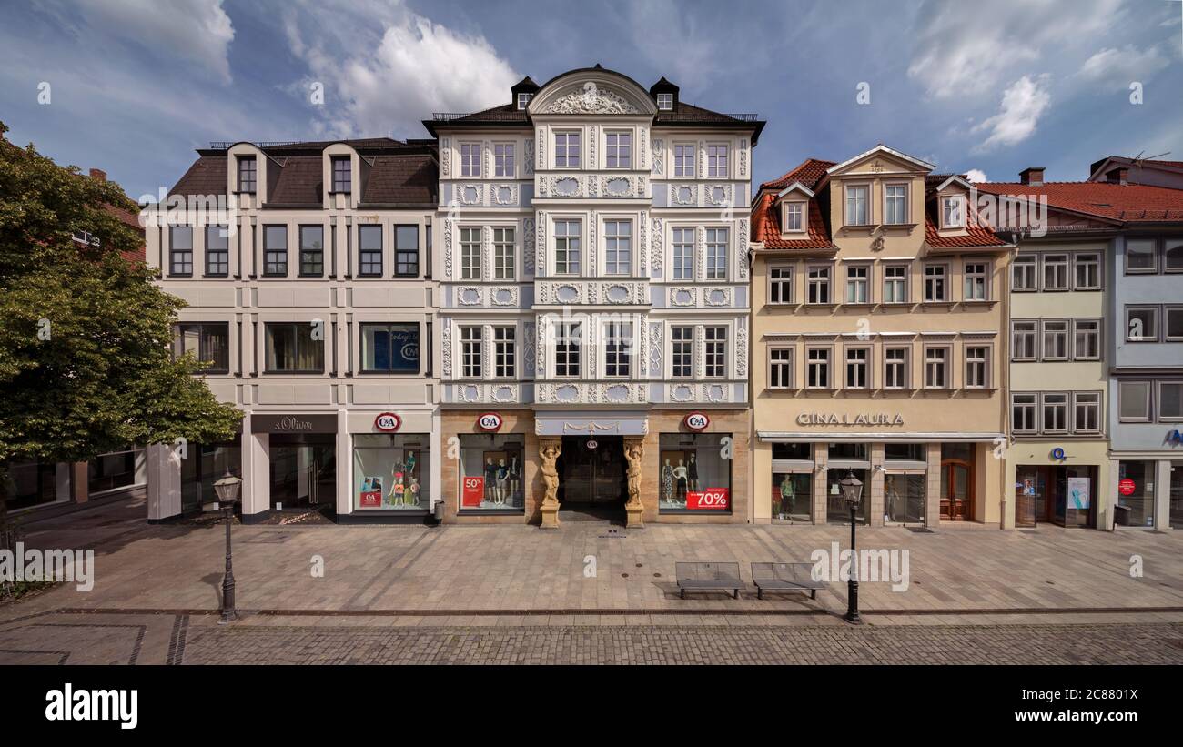 Clothing store C&A in historic building in Coburg, Germany, Spitalgasse 12-14 Stock Photo
