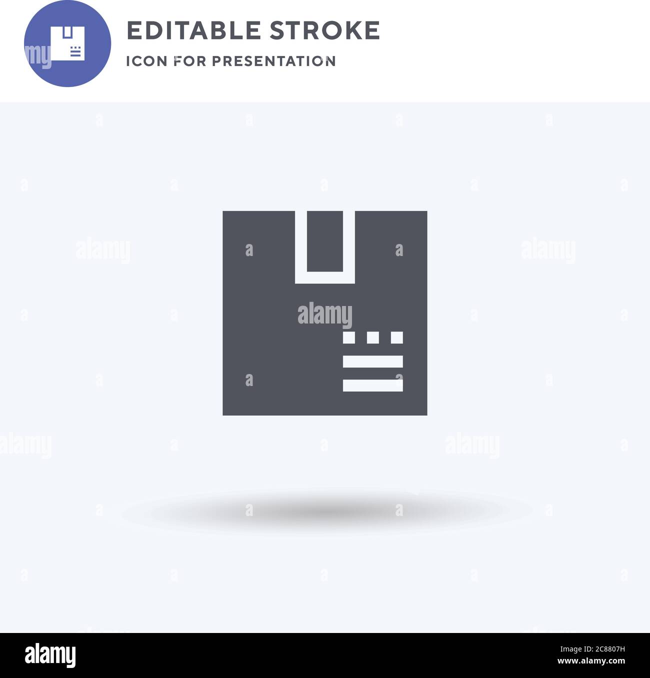 Package icon vector, filled flat sign, solid pictogram isolated on ...