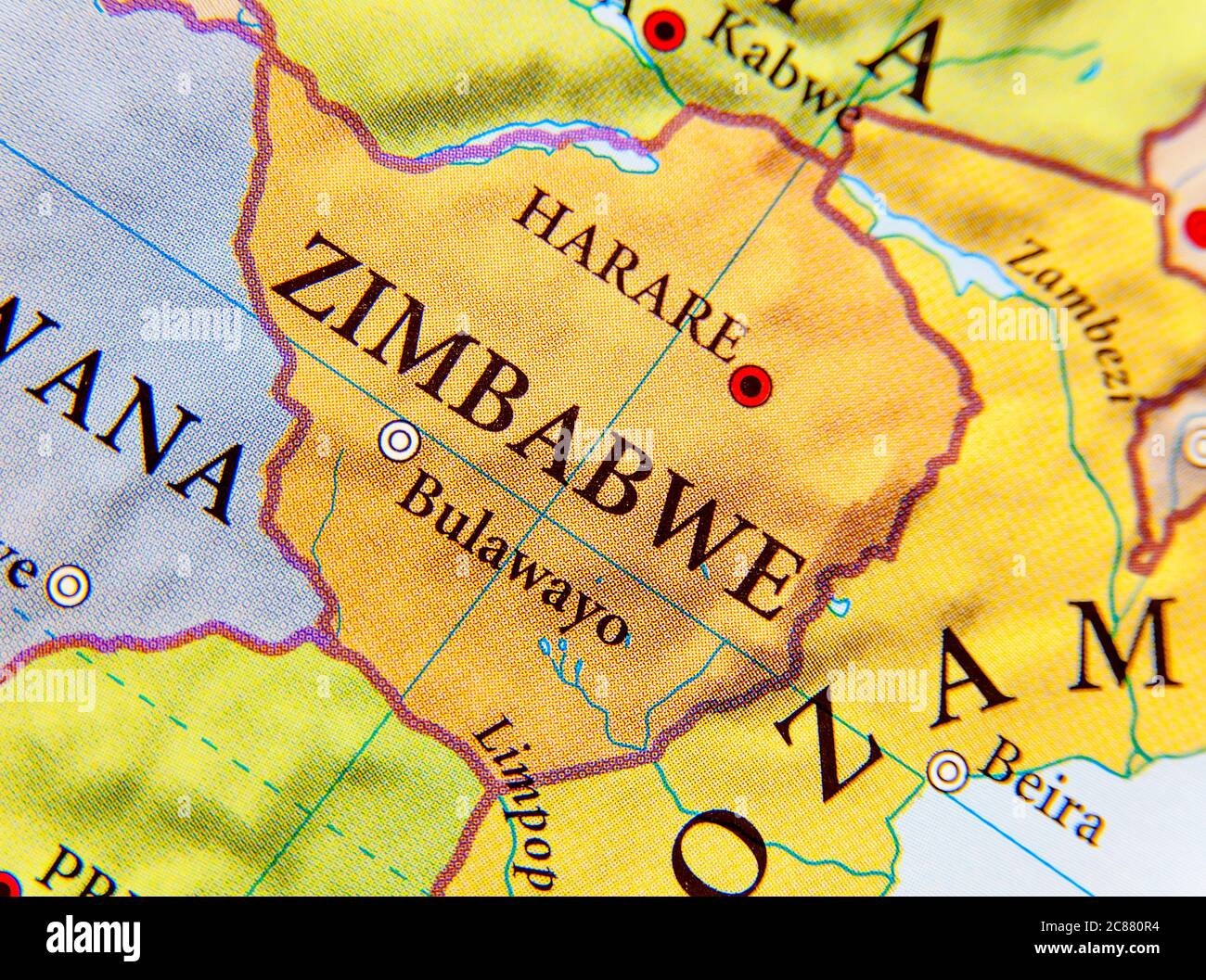 Map of harare hi-res stock photography and images - Alamy