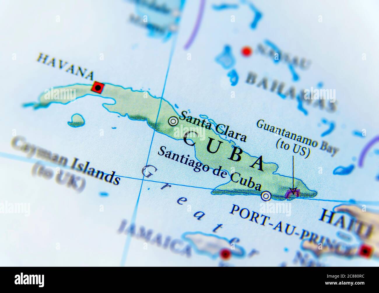 Geographic Map Of Cuba Stock Photo Alamy Geographic Map Of Cuba 2C880RC 