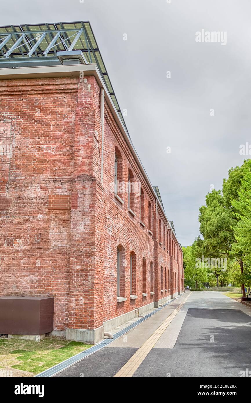 brick wall of architecture for background, Noritake in Japan Stock