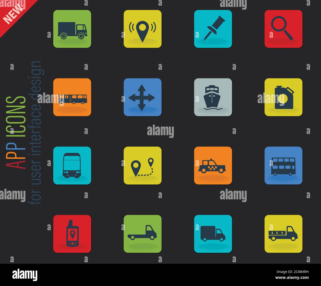 Navigation simply icons Stock Vector