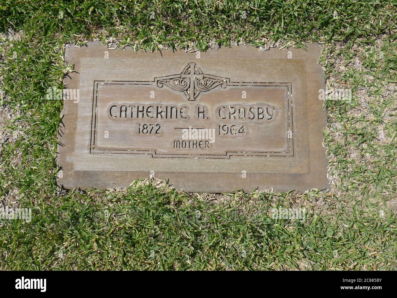 Culver City, California, USA 21st July 2020 A general view of atmosphere of Catherine Crosby's Grave in Grotto Section at Holy Cross Cemetery on July 21, 2020 in Culver City, California, USA. Photo by Barry King/Alamy Stock Photo Stock Photo